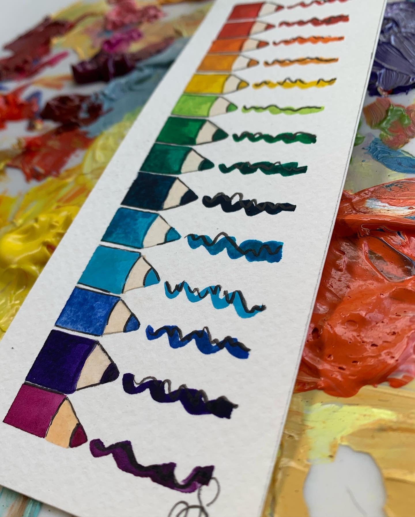 Colored Pencils Bookmark