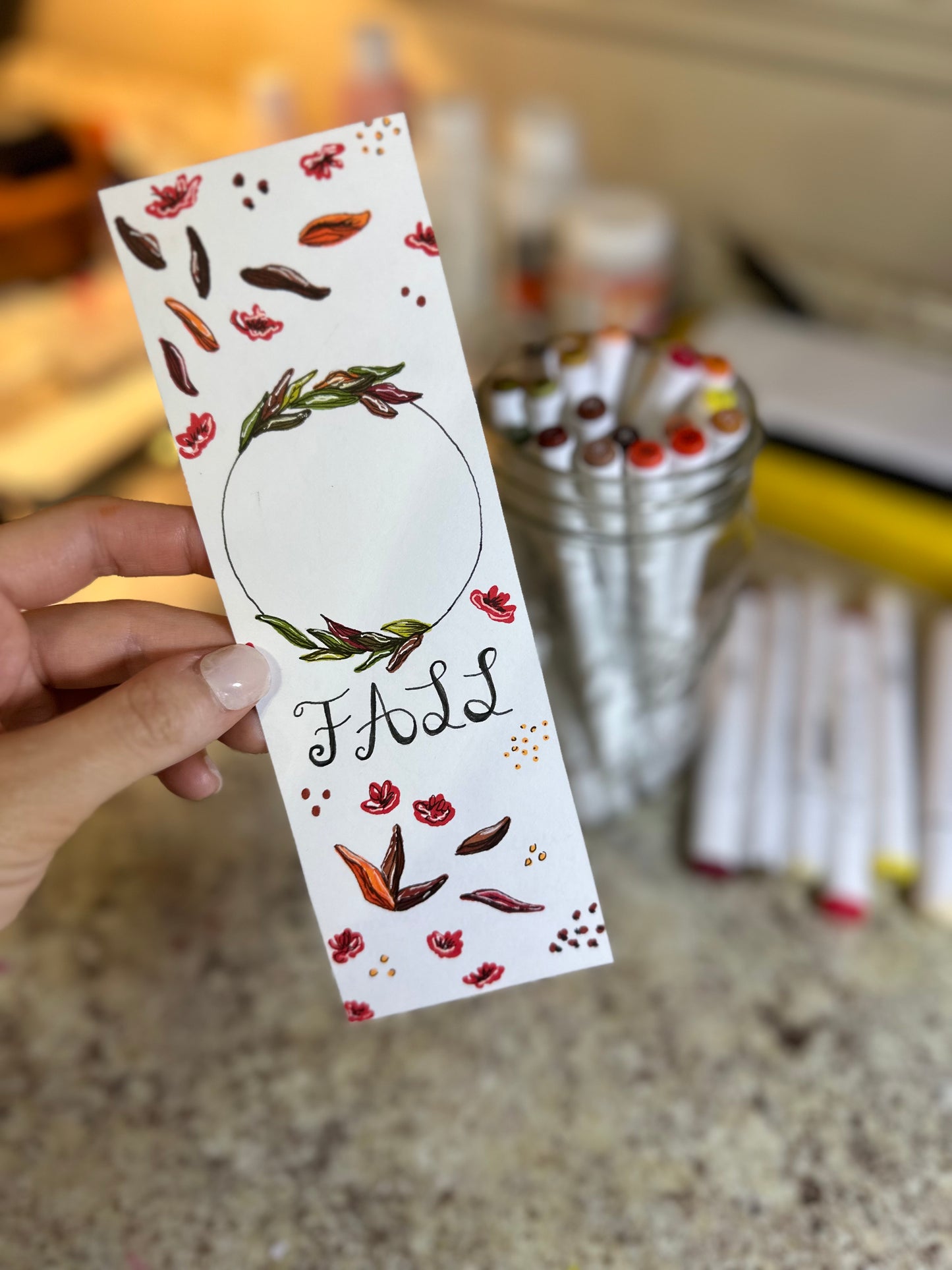 Fall Wreath Bookmark