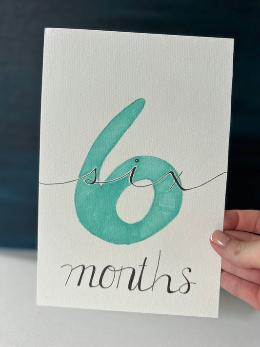 6 Month Baby Milestone Sign