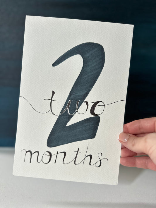 2 Month Baby Milestone Sign