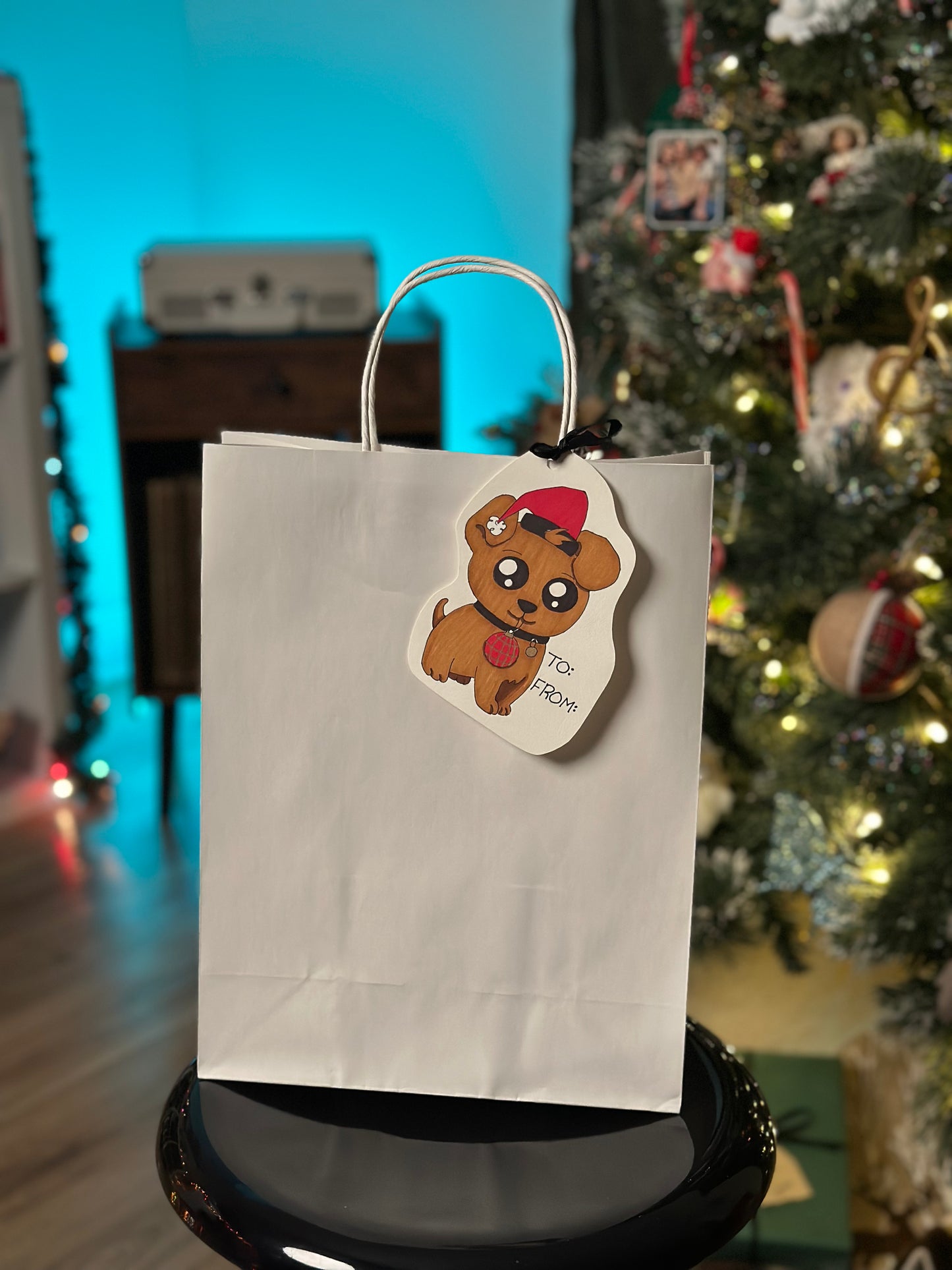 Puppy Holiday Gift Tag