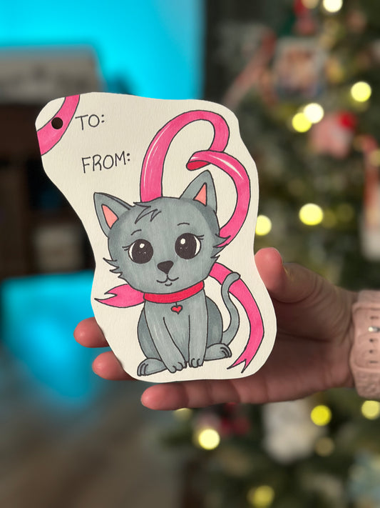 Kitten Holiday Gift Tag