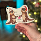 Otter Holiday Gift Tag