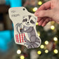 Raccoon Holiday Gift Tag