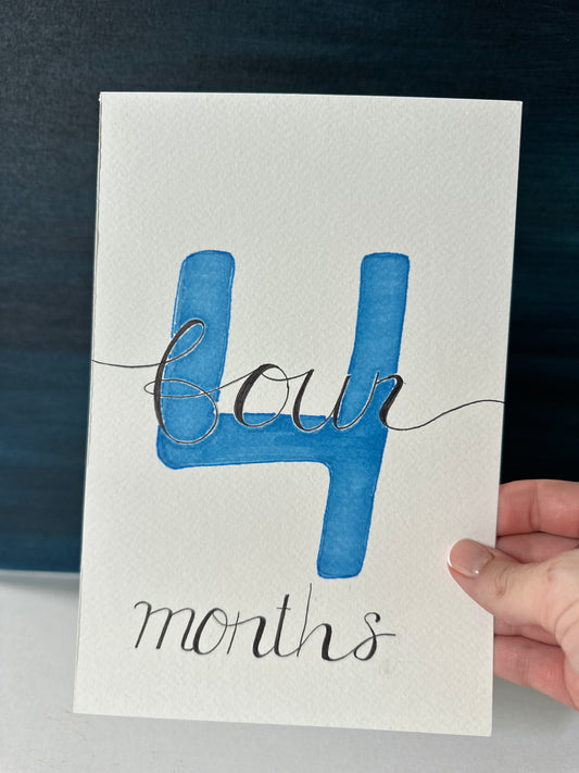 4 Month Baby Milestone Sign