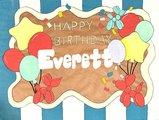 Balloon Animal Birthday Banner