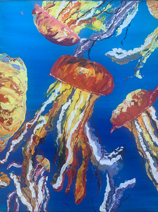 Jellyfish Acrylic Painting