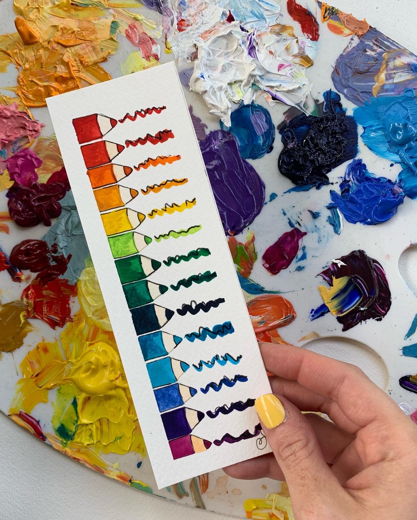 Colored Pencils Bookmark